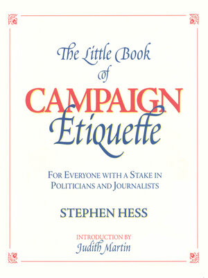 cover image of The Little Book of Campaign Etiquette